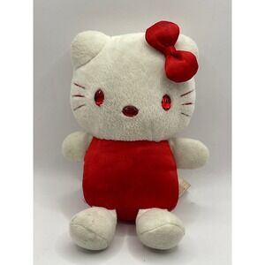 VTG Eikoh Hello Kitty Plush Toy Red Bow White '01 Plush Stuffed Animal Kids Gift